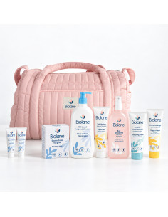 Biolane Coffret Sac Maman matelassé rose avec soins bébé