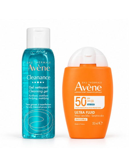 Avène Ultra Fluid Invisible SPF50+ 50 ml + Gel Cleanance offert