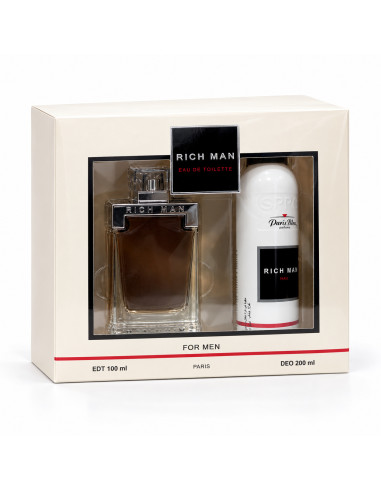Paris Bleu Rich Man Coffret homme Eau de toilette 100 ml + déodorant 200 ml