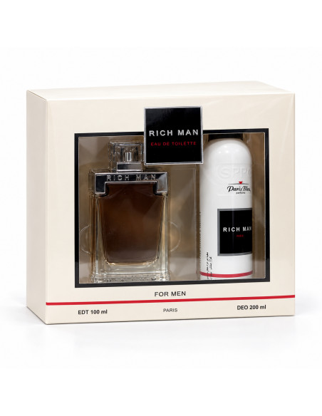 Paris Bleu Rich Man Coffret homme Eau de toilette 100 ml + déodorant 200 ml