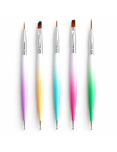 Pinceaux nail art et gel UV – lot de 5