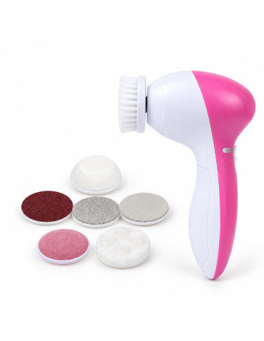 Kit de pédicure et massage 7 en 1 — rose et blanc