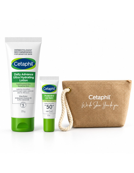 Cetaphil pack DailyAdvance 225 g + baume lèvres SPF 50+ 8 ml