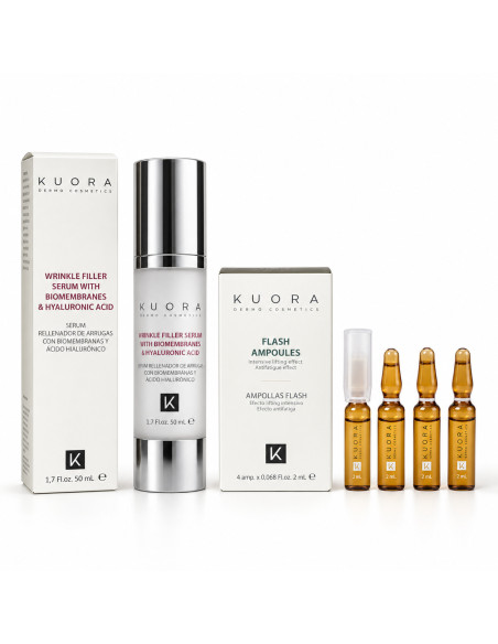 KUORA Duo sérum hyaluronique 50 ml + Flash 4 × 2 ml