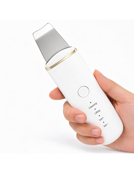 Spatule nettoyante visage à ultrasons USB avec 2 embouts