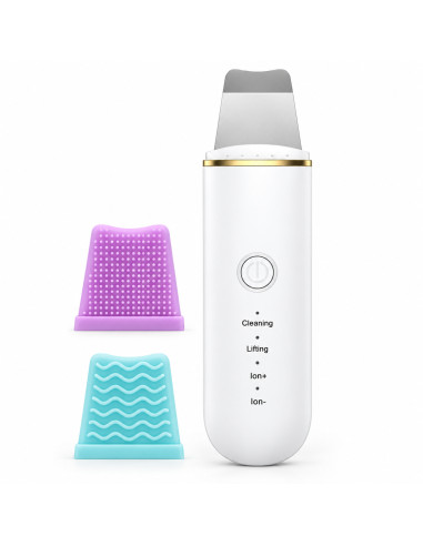 Spatule nettoyante visage à ultrasons USB avec 2 embouts