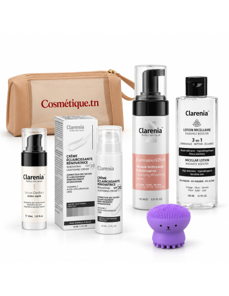Clarenia pack routine complète 01 avec trousse et brosse