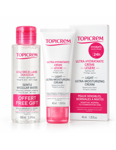 ULTRA-HYDRATANTE CRÈME LEGERE 40ML+EAU MICELLAIRE 100ML-TOPICREM