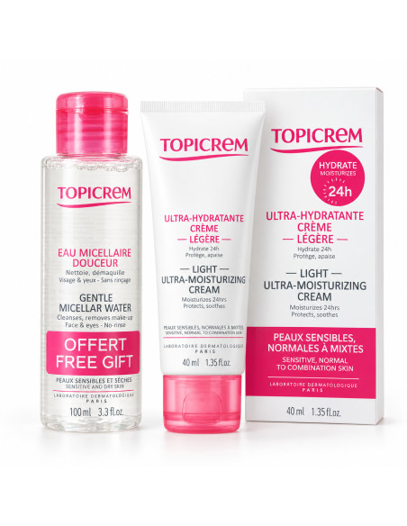 ULTRA-HYDRATANTE CRÈME LEGERE 40ML+EAU MICELLAIRE 100ML-TOPICREM