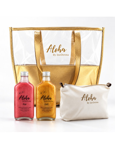 InoDerma Aloha Pack Summer Bag Duo Huiles Gold et Pink 2 × 100 ml