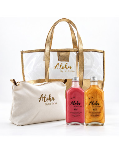 InoDerma Aloha Pack Summer Bag Duo Huiles Gold et Pink 2 × 100 ml