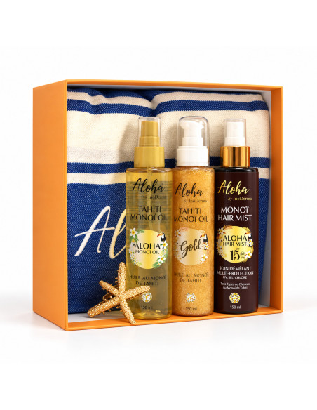 InoDerma Aloha Pack Gold Edition Trio Monoï 3 × 150 ml