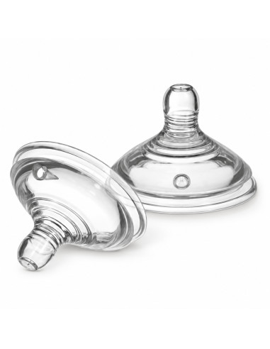 2 tétines Closer to Nature pour préparations épaisses 6 mois et + — Tommee Tippee