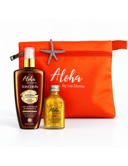 InoDerma Aloha Sun Glow Set Gold Teint Divin 250 ml et Huile 50 ml