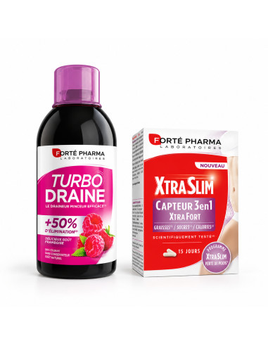 Forté Pharma pack Capteur 3 en 1 et Turbodraine framboise