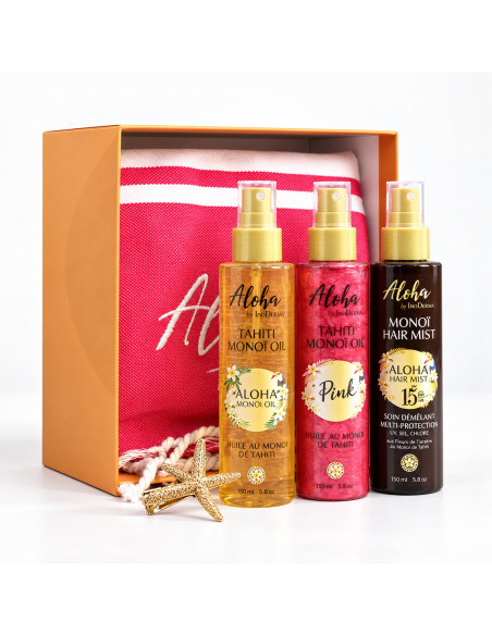 InoDerma Aloha Pack Pink Edition Trio Monoï 3 × 150 ml