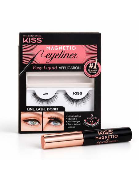 KISS Magnetic Lure KMEK01C – Kit eyeliner et faux cils