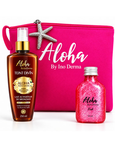 InoDerma Aloha Sun Glow Set Pink Teint Divin 250 ml et Huile 50 ml