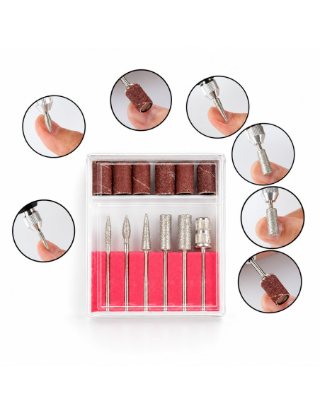 Embouts de ponceuse à ongles en acier inoxydable – lot de 6