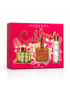 InoDerma Sublime Coffret Huile Gold 100 ml, Gel Douche 100 ml et Diffuseur