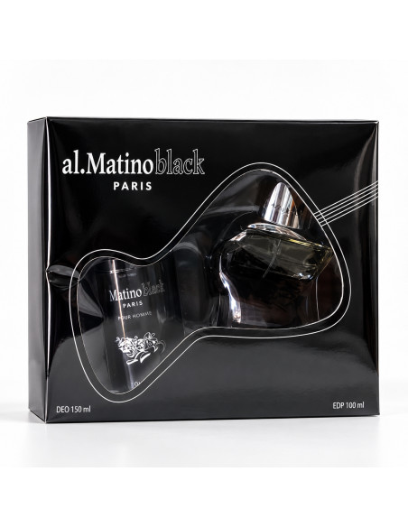 COFFRET PARFUM AL.MATINO BLACK 100ML ET DÉODORANT 150 ML HOMME-PARIS BLEU