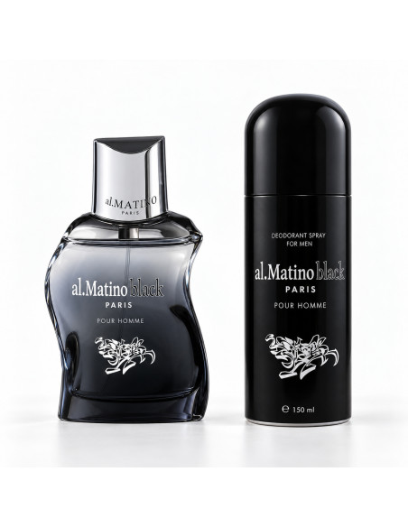 Coffret eau de toilette homme al.matino black 2en1-cyrus