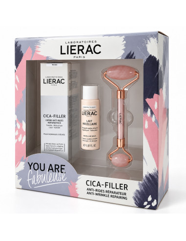 Lierac Coffret Cica-Filler crème 40 ml + lait 30 ml + rouleau