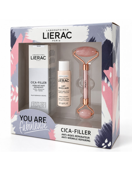 Lierac Coffret Cica-Filler crème 40 ml + lait 30 ml + rouleau