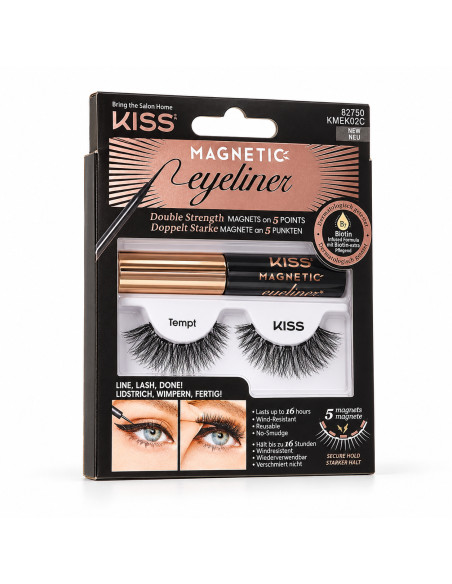 KISS Magnetic Tempt KMEK02C – Kit eyeliner et faux cils