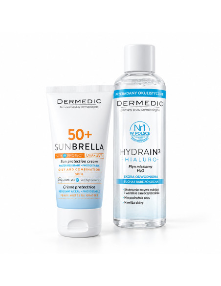 Dermedic Sunbrella SPF 50+ 50 ml + eau micellaire 200 ml