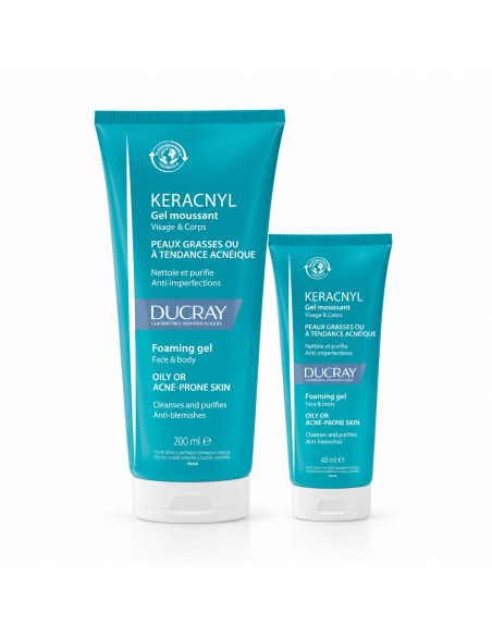 Ducray Keracnyl gel moussant 200 ml + 40 ml offert