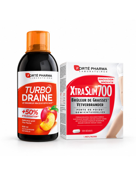 Forté Pharma pack XtraSlim 700 et Turbodraine thé-pêche