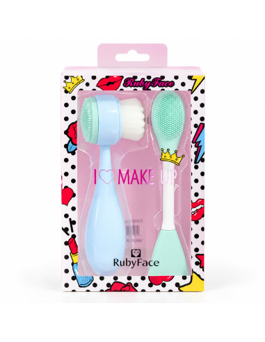 Ruby Face Coffret 2 brosses visage bleu
