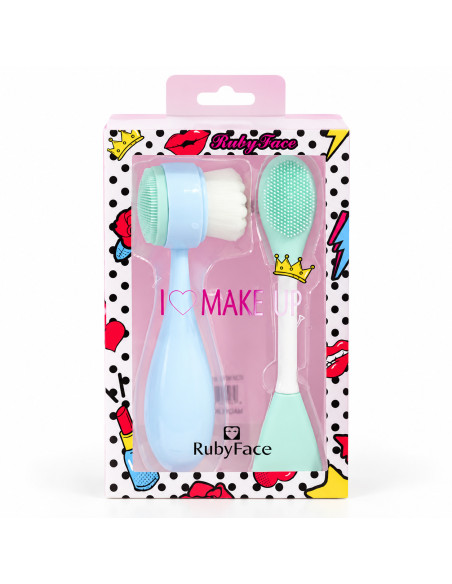 Ruby Face Coffret 2 brosses visage bleu