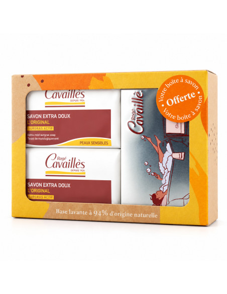 Rogé Cavaillès Savon Extra-Doux L’Original Duo avec Boîte