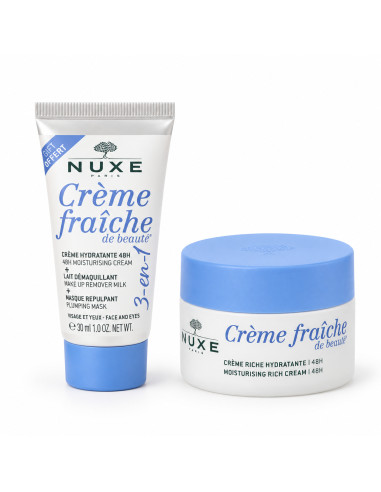 Nuxe crème fraiche crème riche peaux sèches 50ml + crème fraiche 3en1 30ml offert