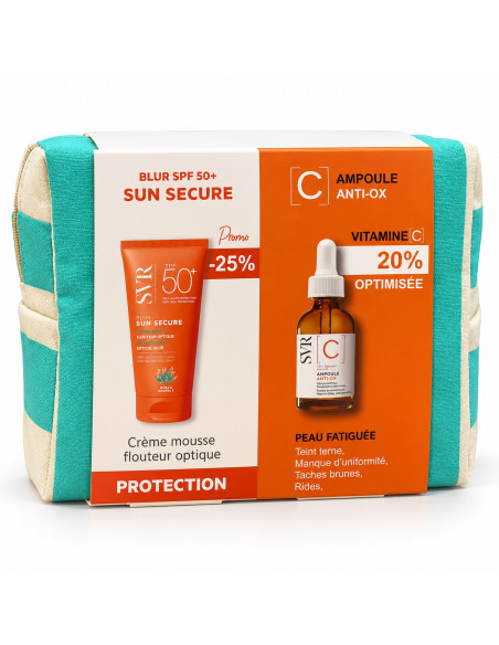 SVR Coffret [C] Ampoule Anti-Ox 30 ml + Blur SPF50+ 50 ml + Trousse