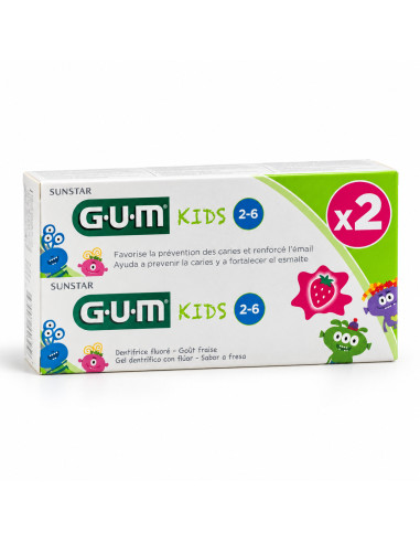 Sunstar Gum Dentifrices Kids Lot de 2 - Gum