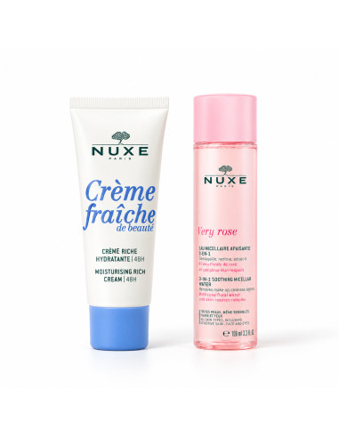 Nuxe crème riche hydratante 48h + eau micellaire 3-en-1