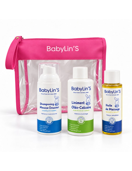 BabyLin'S Trousse rose — shampooing, liniment et huile