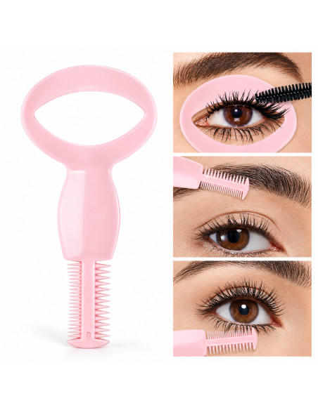 Duo de gabarits eyeliner et boucliers mascara avec peigne