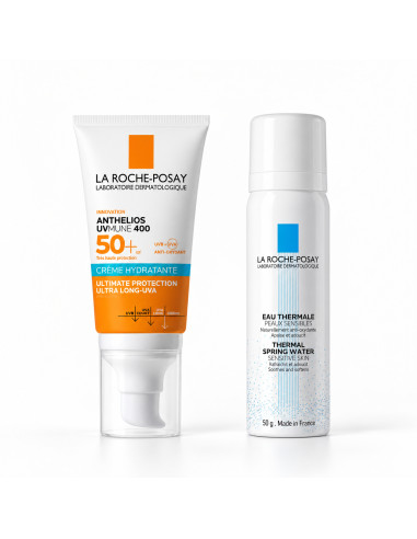 La Roche-Posay Anthelios UVMune 400 SPF50+ Crème hydratante 50 ml + Eau thermale 50 ml offerte