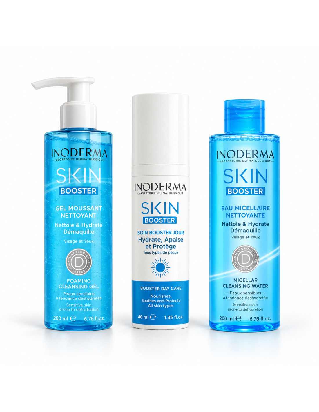 InoDerma Skin Booster Pack Routine Éclat et Hydratation 3 Soins
