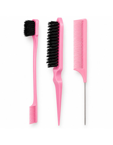 Kit accessoires cheveux et beauté rose — 9 pièces