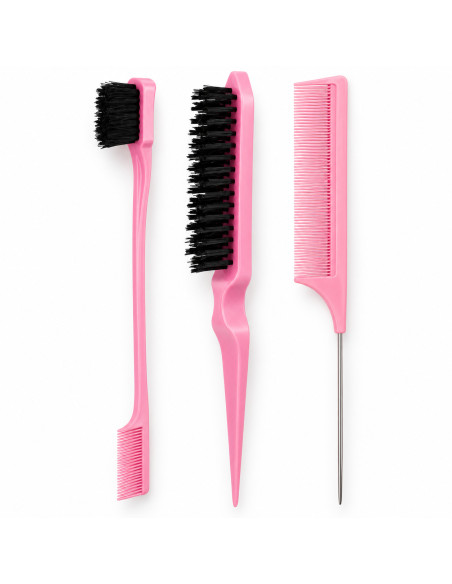 Kit accessoires cheveux et beauté rose — 9 pièces