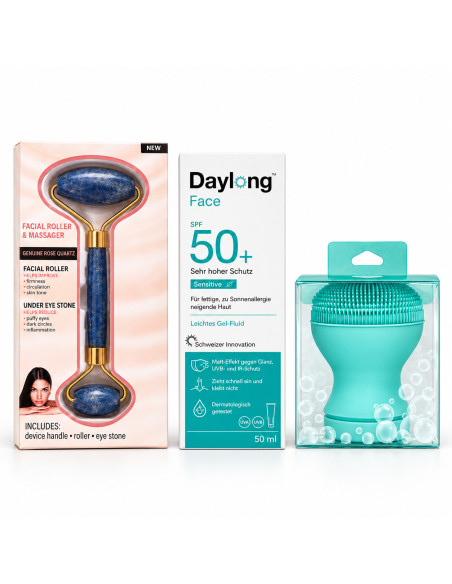 Daylong pack Face Sensitive SPF 50+ 50 ml, rouleau et brosse