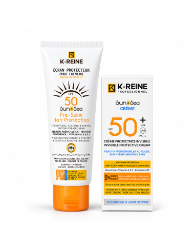 K-Reine Pack Sun&Sea duo visage SPF50+ et cheveux