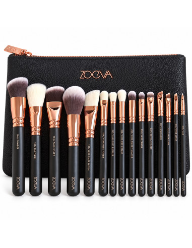 Zoeva Kit de 15 pinceaux avec trousse noire
