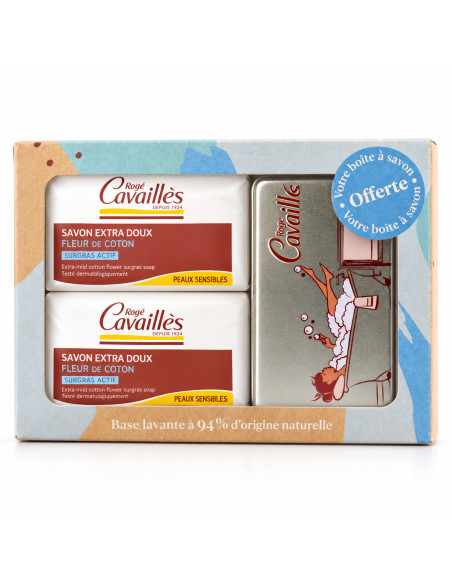 Rogé Cavaillès Savon Extra-Doux Fleur de Coton avec Boîte