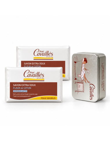 Rogé Cavaillès Savon Extra-Doux Fleur de Coton avec Boîte